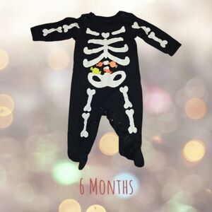 Carter's Baby Boy 6M Skeleton Halloween Footie Sleeper
